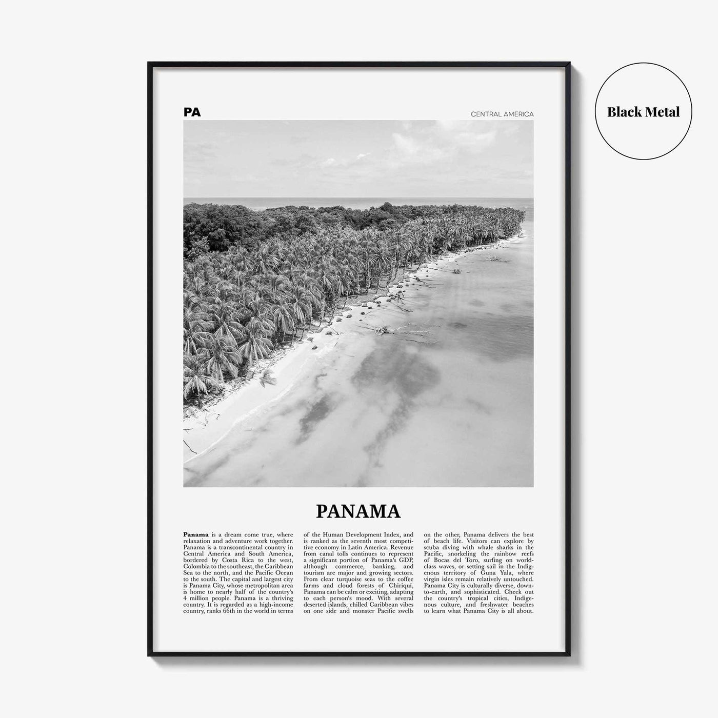 Panama Print Black and White No 3, Panama Wall Art, Panama Poster, Panama Photo, Panama Wall Decor, Country Art Print, Central America