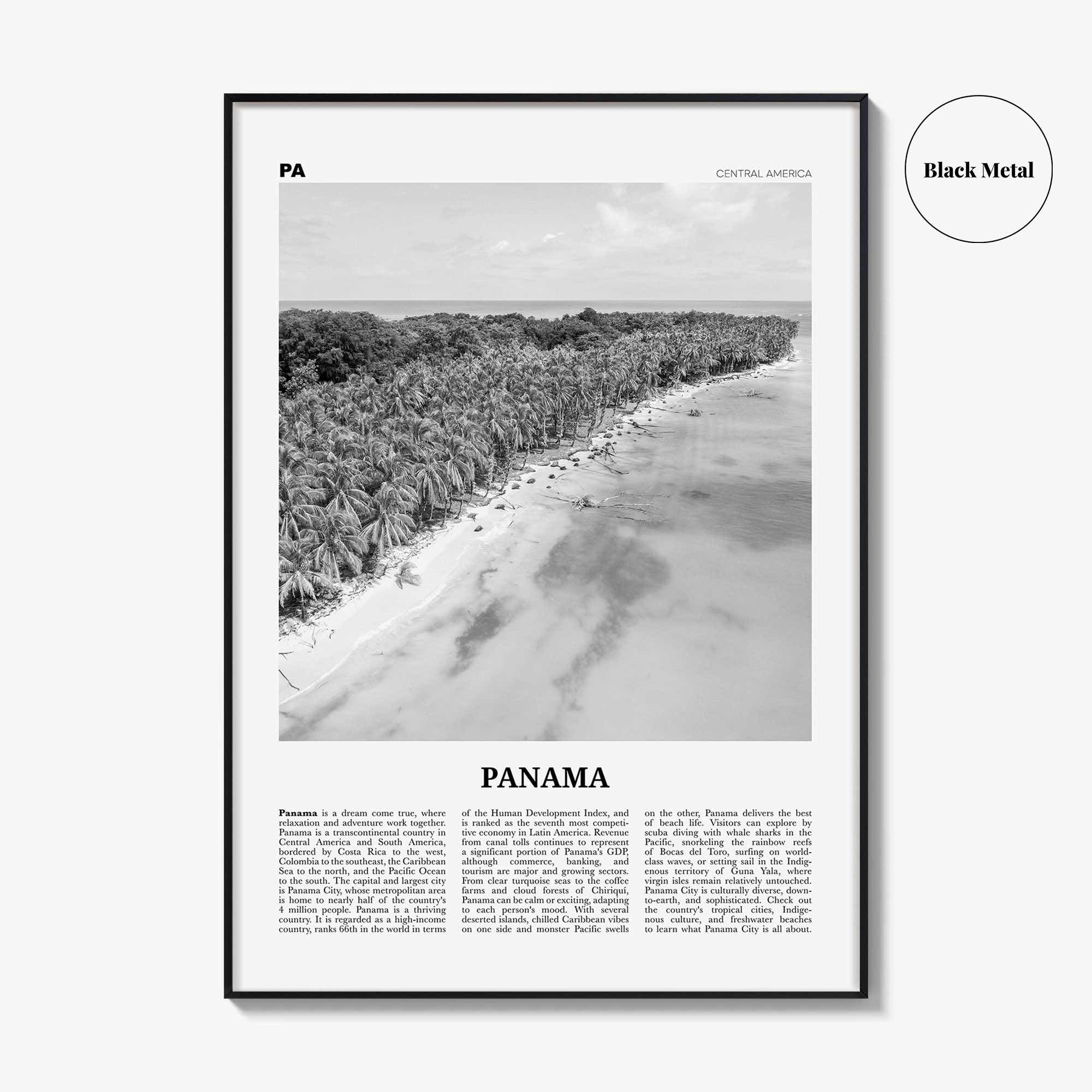 Panama Print Black and White No 3, Panama Wall Art, Panama Poster, Panama Photo, Panama Wall Decor, Country Art Print, Central America