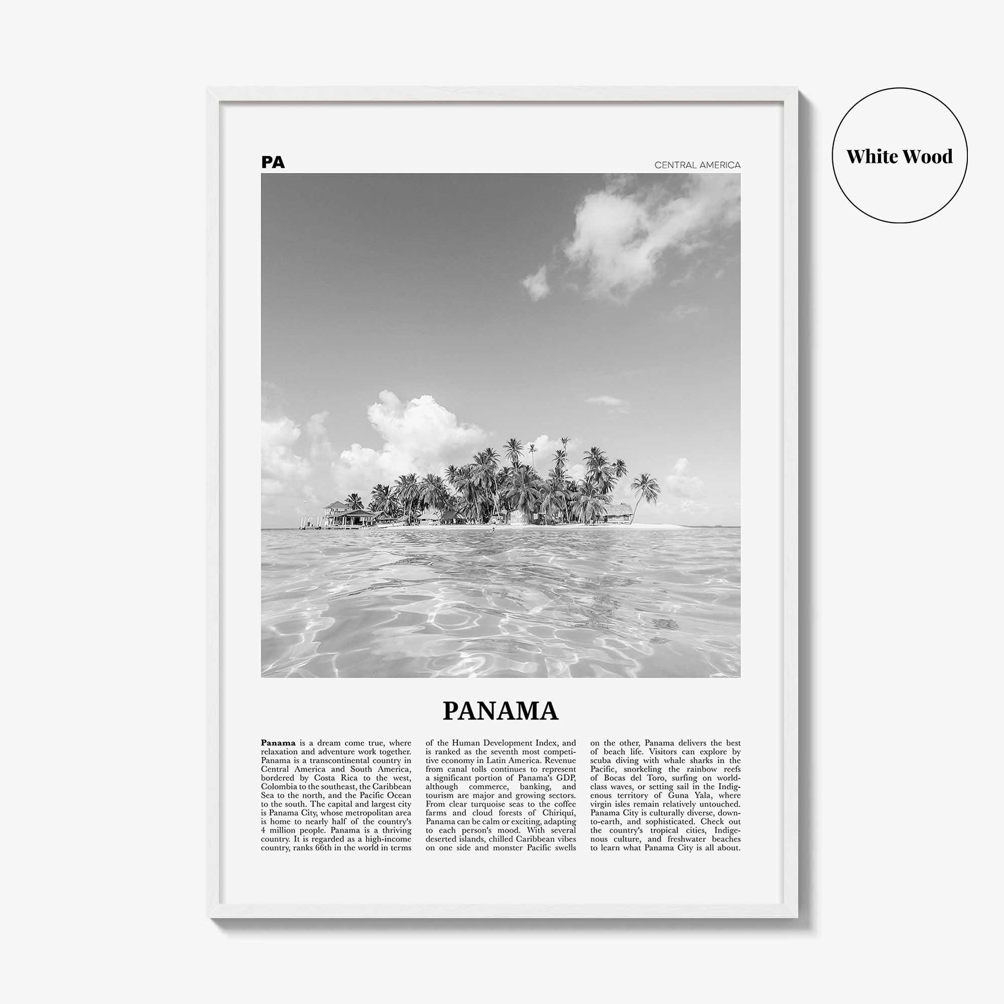 Panama Print Black and White No 4, Panama Wall Art, Panama Poster, Panama Photo, Panama Wall Decor, Country Art Print, Central America