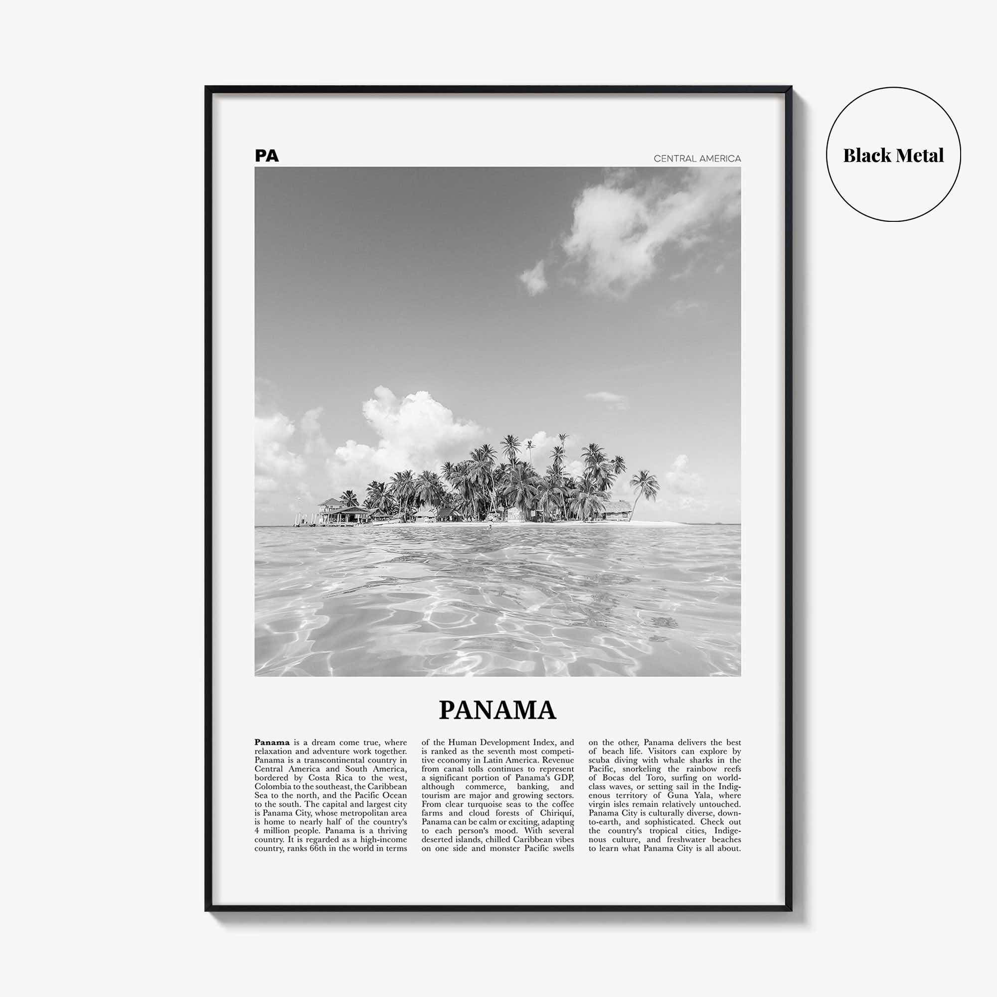 Panama Print Black and White No 4, Panama Wall Art, Panama Poster, Panama Photo, Panama Wall Decor, Country Art Print, Central America