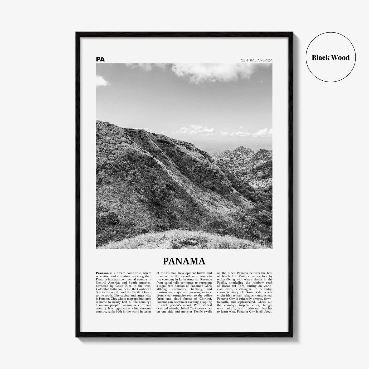 Panama Print Black and White No 5, Panama Wall Art, Panama Poster, Panama Photo, Panama Wall Decor, Country Art Print, Central America