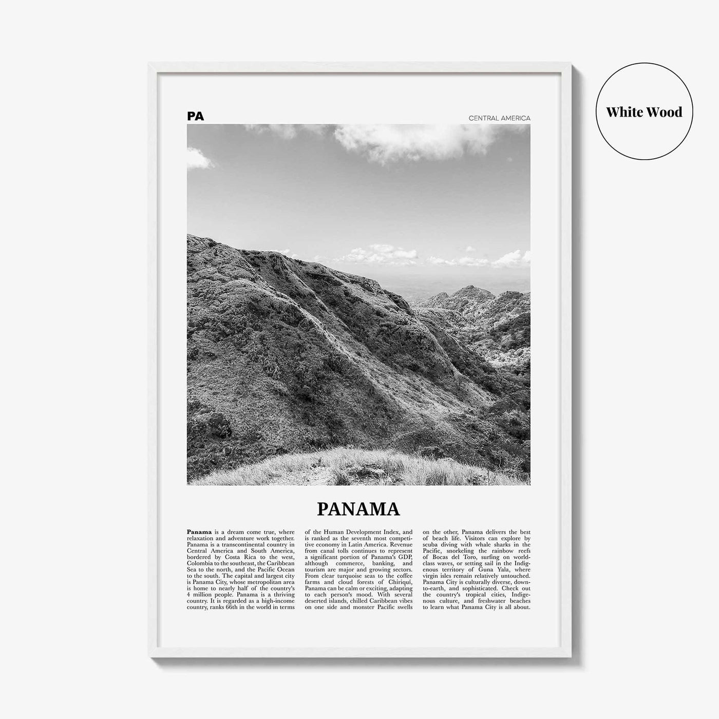 Panama Print Black and White No 5, Panama Wall Art, Panama Poster, Panama Photo, Panama Wall Decor, Country Art Print, Central America