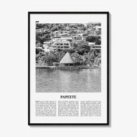 Papeete Print Black and White, Papeete Wall Art, Papeete Poster, Papeete Photo, Papeete Wall Décor, French Polynesia