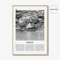Papeete Print Black and White, Papeete Wall Art, Papeete Poster, Papeete Photo, Papeete Wall Décor, French Polynesia