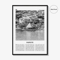 Papeete Print Black and White, Papeete Wall Art, Papeete Poster, Papeete Photo, Papeete Wall Décor, French Polynesia
