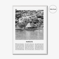 Papeete Print Black and White, Papeete Wall Art, Papeete Poster, Papeete Photo, Papeete Wall Décor, French Polynesia