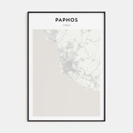 Paphos Map Portrait Poster