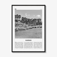 Paphos Print Black and White, Paphos Wall Art, Paphos Poster, Paphos Photo, Paphos Wall Décor, Πάφος, Baf, Cyprus, Pafos