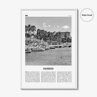 Paphos Print Black and White, Paphos Wall Art, Paphos Poster, Paphos Photo, Paphos Wall Décor, Πάφος, Baf, Cyprus, Pafos