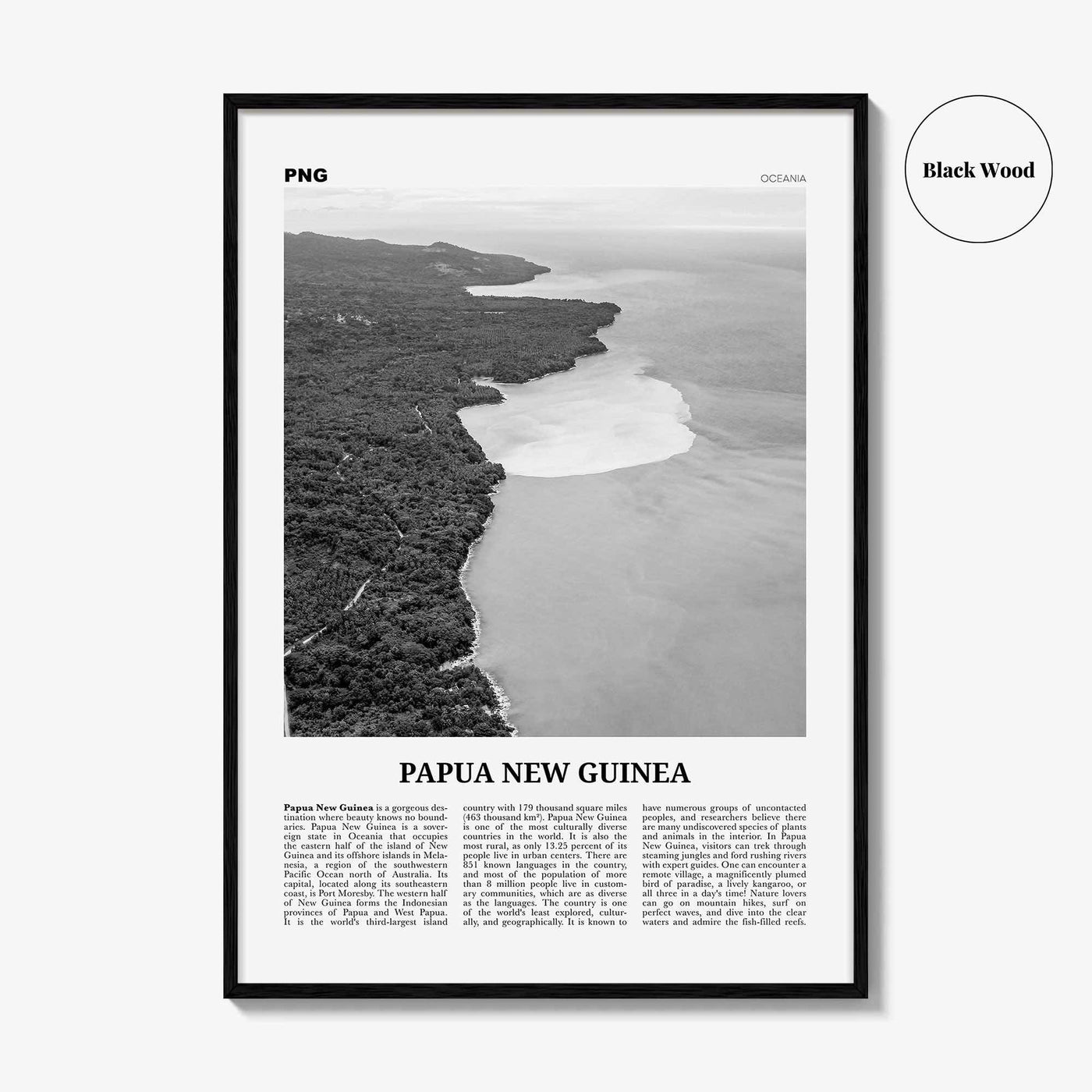 Papua New Guinea Print Black and White, Papua New Guinea Wall Art, Papua New Guinea Poster, Papua New Guinea Photo, Port Moresby, Oceania