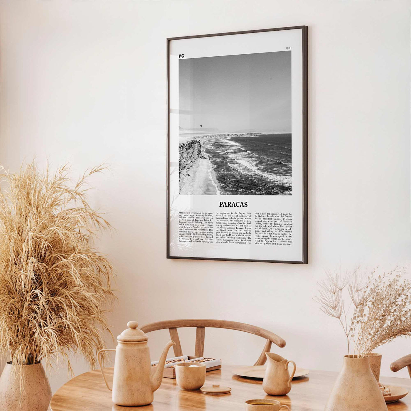 Paracas Print Black and White, Paracas Wall Art, Paracas Poster, Paracas Photo, Paracas Wall Décor, Paracas Map, Peru