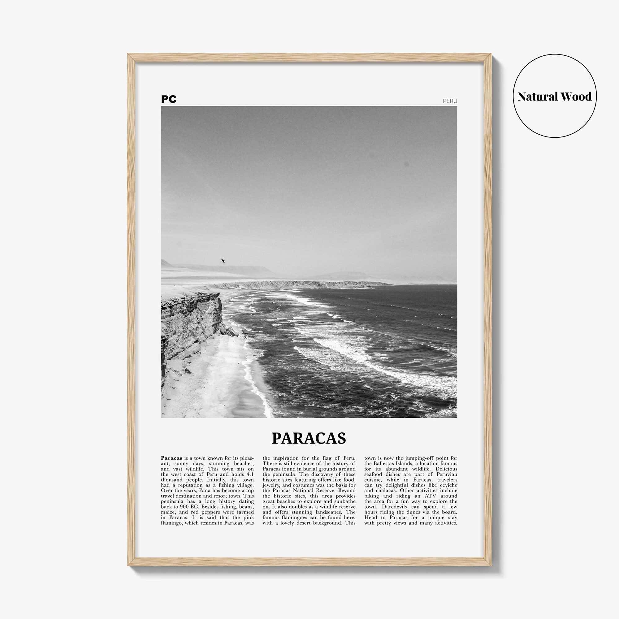 Paracas Print Black and White, Paracas Wall Art, Paracas Poster, Paracas Photo, Paracas Wall Décor, Paracas Map, Peru