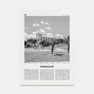 Paraguay Travel B&W No 2 Poster