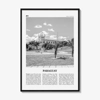 Paraguay Print Black and White No 2, Paraguay Wall Art, Paraguay Poster, Paraguay Photo, Paraguay Wall Décor, Paraguay Map, Paraguay