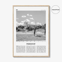 Paraguay Print Black and White No 2, Paraguay Wall Art, Paraguay Poster, Paraguay Photo, Paraguay Wall Décor, Paraguay Map, Paraguay