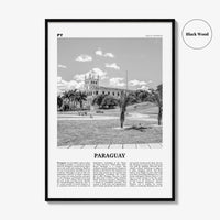 Paraguay Print Black and White No 2, Paraguay Wall Art, Paraguay Poster, Paraguay Photo, Paraguay Wall Décor, Paraguay Map, Paraguay