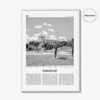 Paraguay Print Black and White No 2, Paraguay Wall Art, Paraguay Poster, Paraguay Photo, Paraguay Wall Décor, Paraguay Map, Paraguay