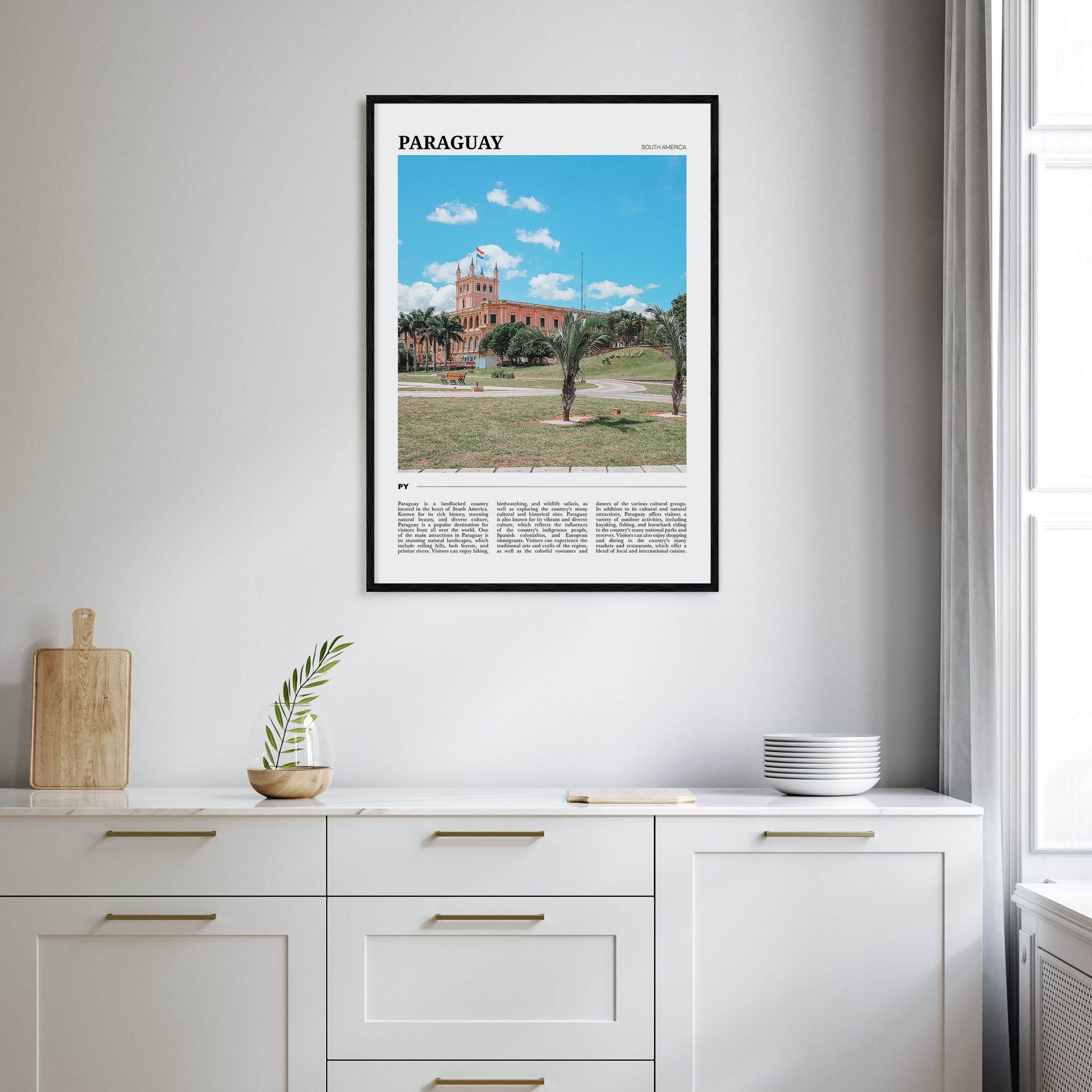 Paraguay Travel Color Poster