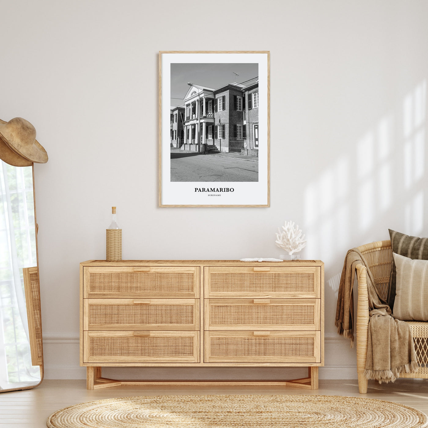 Paramaribo Portrait B&W Poster