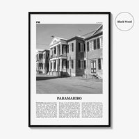 Paramaribo Print Black and White, Paramaribo Wall Art, Paramaribo Poster, Paramaribo Photo, Paramaribo Wall Décor, Paramaribo Map, Suriname