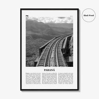 Parana Print Black and White, Paraná Wall Art, Paraná Poster, Paraná Photo, Paraná Wall Décor, Paraná Map, Brazil