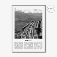 Parana Print Black and White, Paraná Wall Art, Paraná Poster, Paraná Photo, Paraná Wall Décor, Paraná Map, Brazil