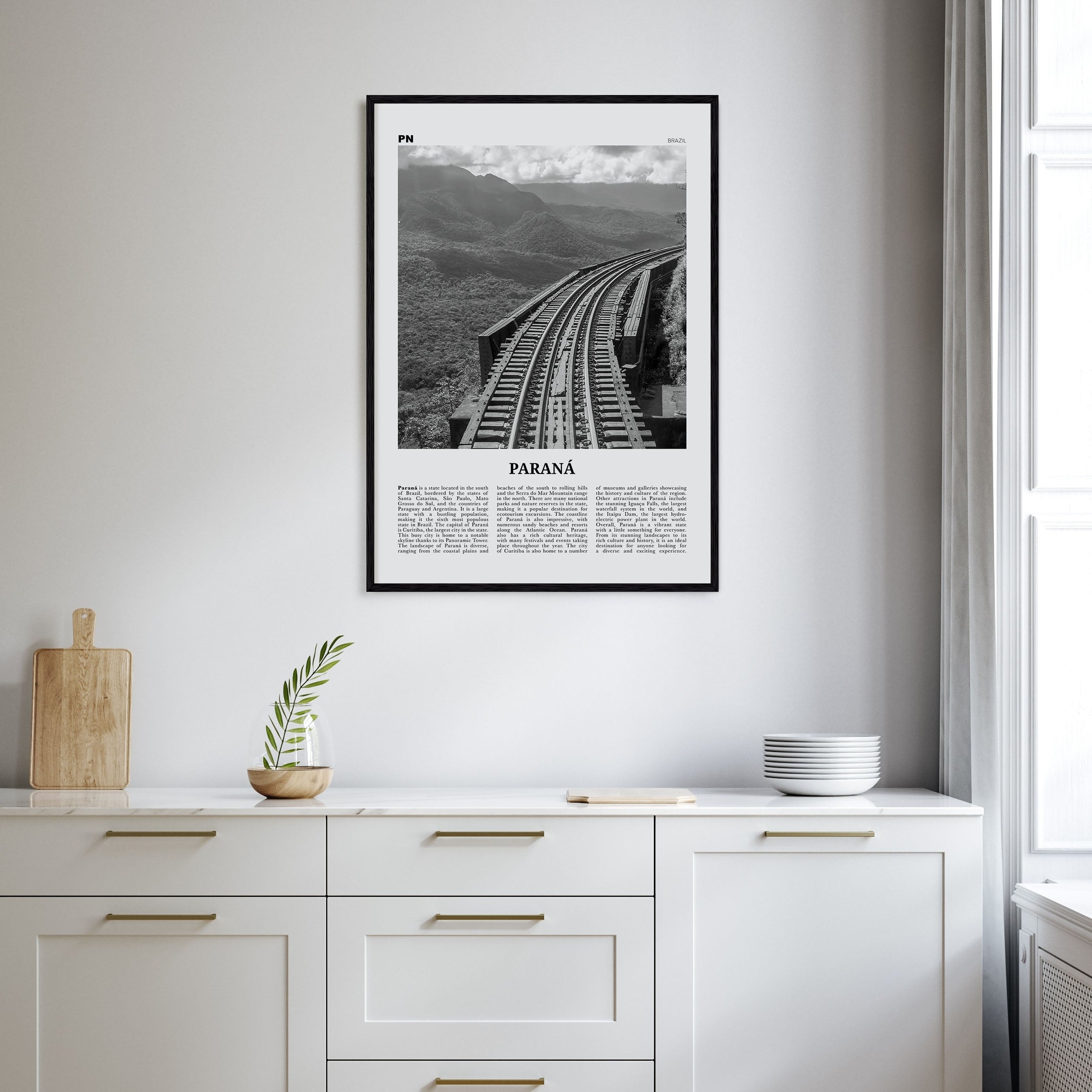 Paraná Travel B&W Poster