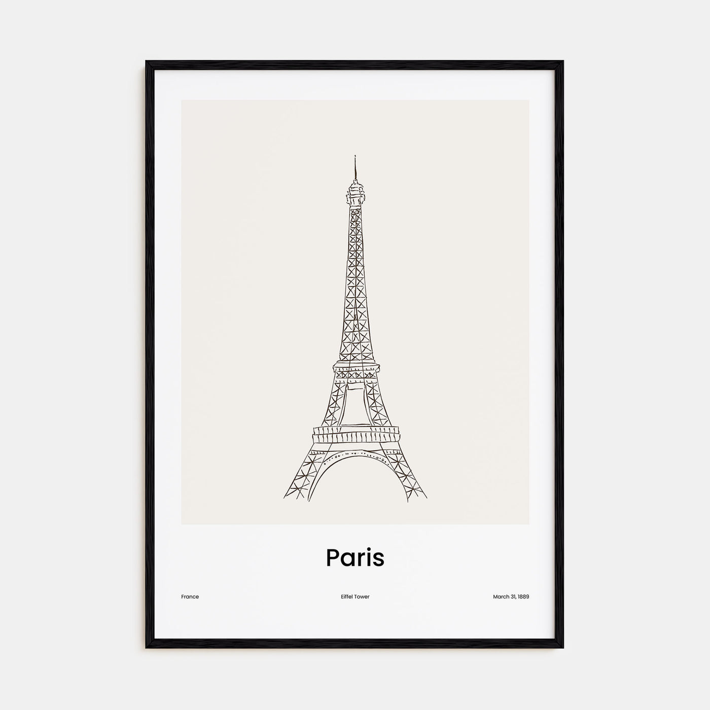 Paris Drawn No 1 Poster