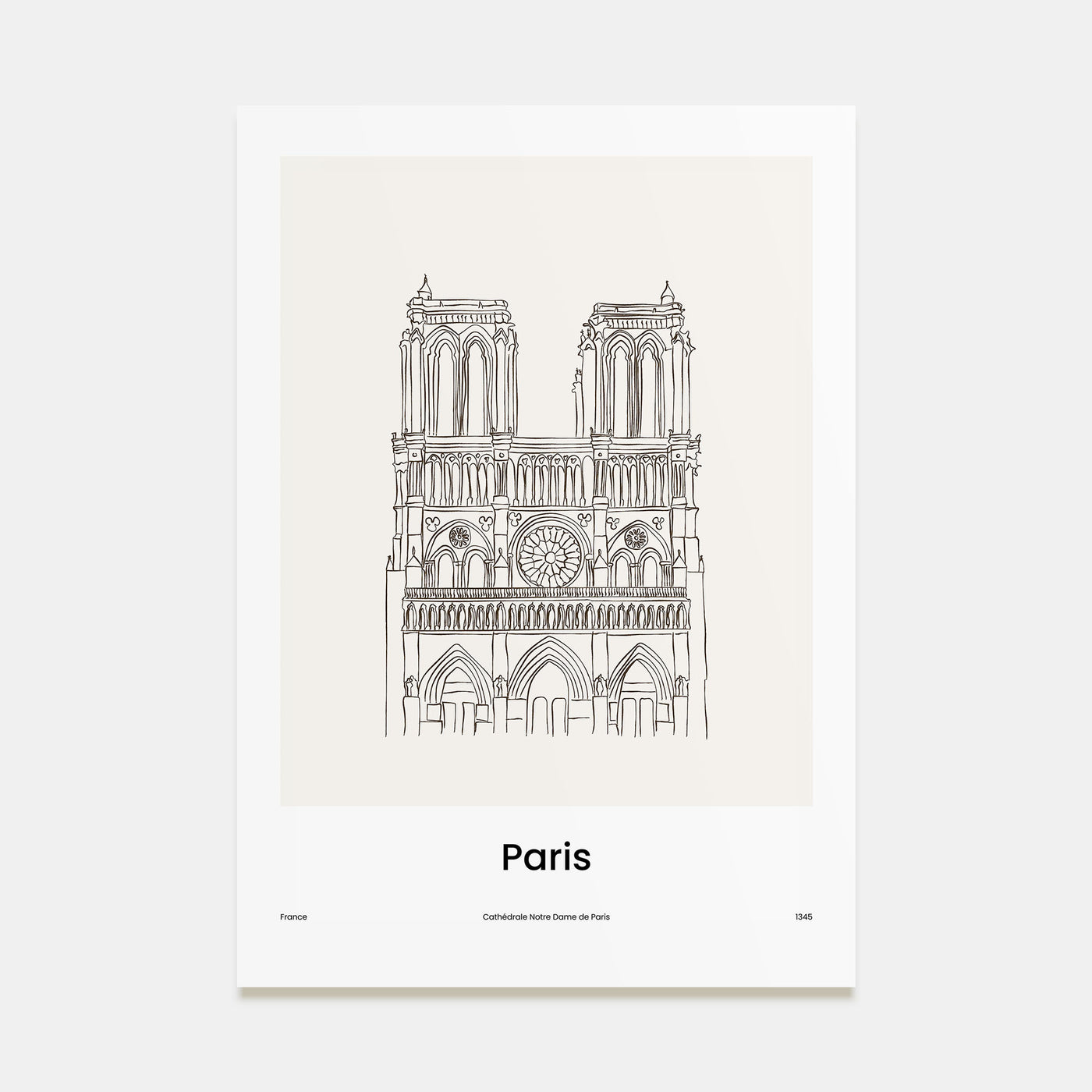 Paris Drawn No 3 Poster