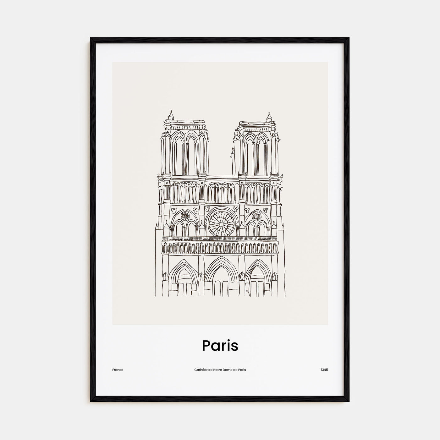 Paris Drawn No 3 Poster