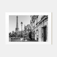 Paris Landscape B&W No 2 Poster