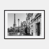Paris Landscape B&W No 2 Poster