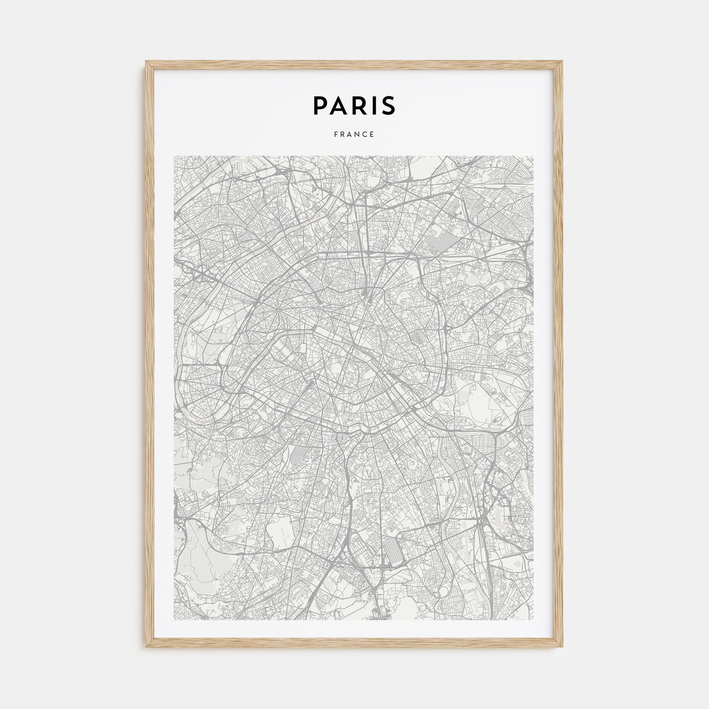 Paris Map Portrait Poster