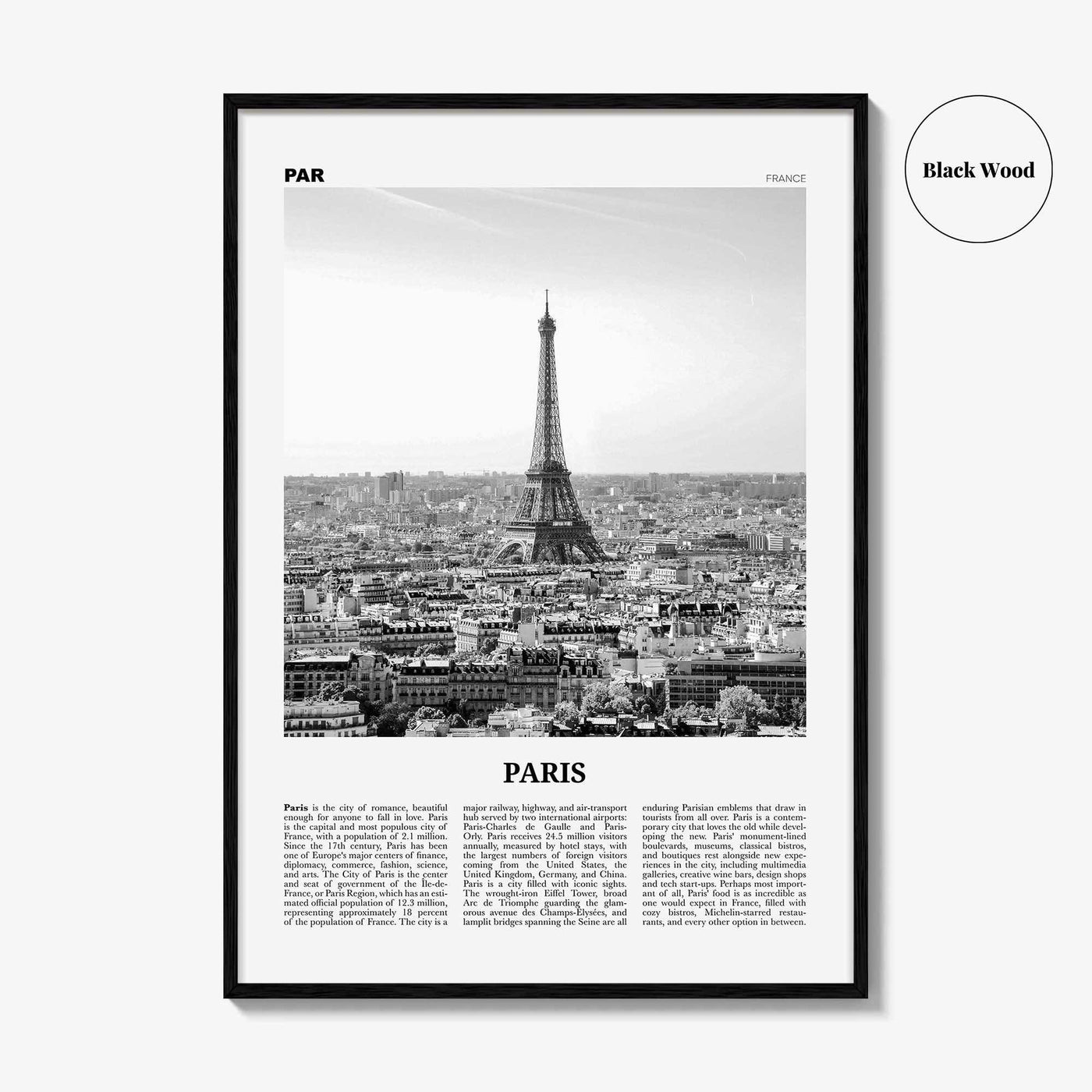 Paris Print Black and White No 1, Paris Wall Art, Paris Poster, Paris Photo, Paris Decor, Eiffel Tower, France, Île-de-France, Française