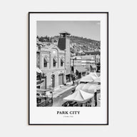 Park City Portrait B&W Poster