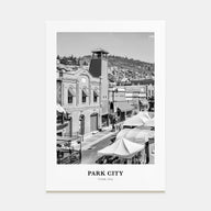 Park City Portrait B&W Poster