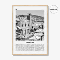 Park City Print Black and White, Park City Wall Art, Park City Poster, Park City Photo, Utah, USA, United States, North America