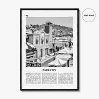 Park City Print Black and White, Park City Wall Art, Park City Poster, Park City Photo, Utah, USA, United States, North America