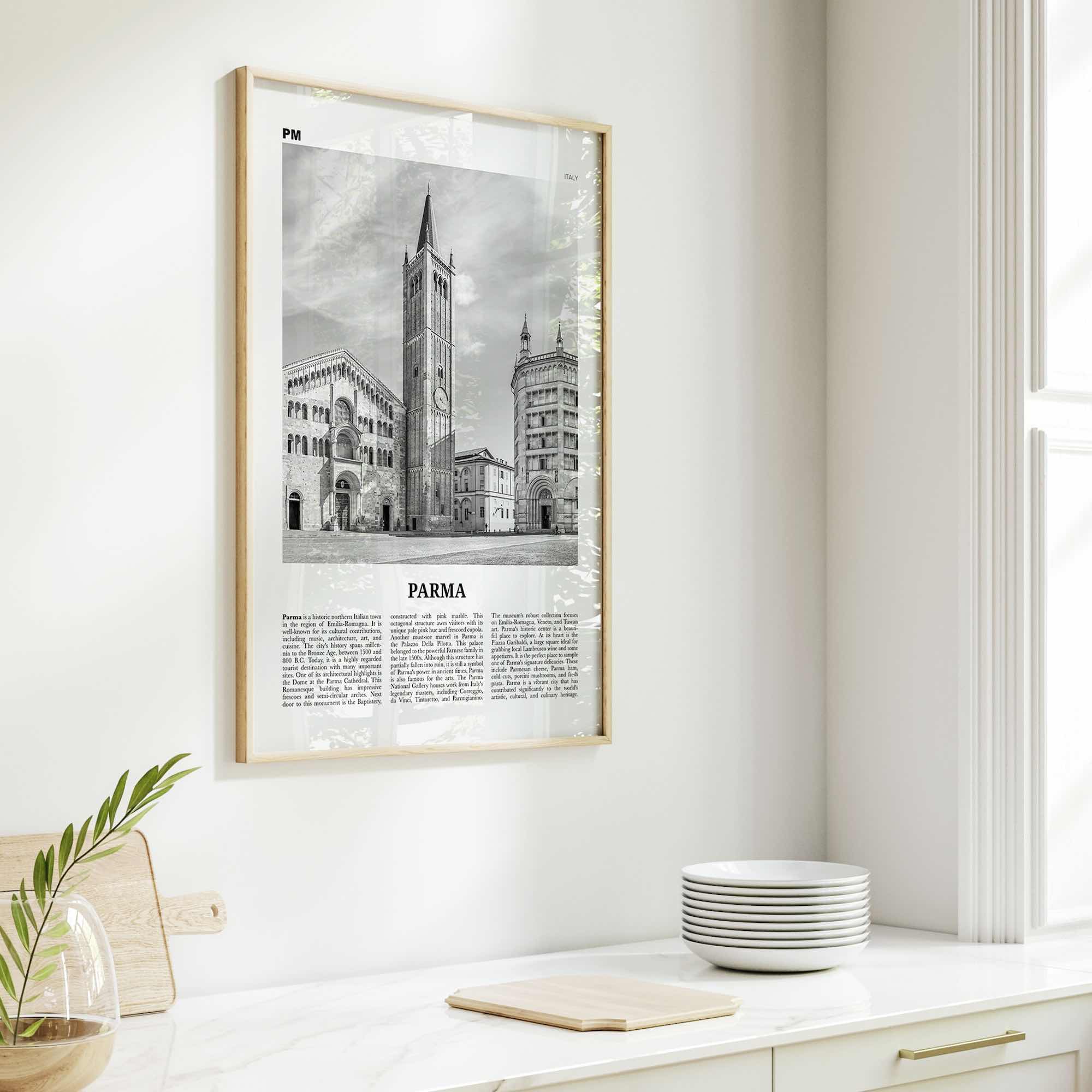 Parma Print Black and White, Parma Wall Art, Parma Poster, Parma Photo, Parma Map, Parma Wall Decor, Italy, Italia