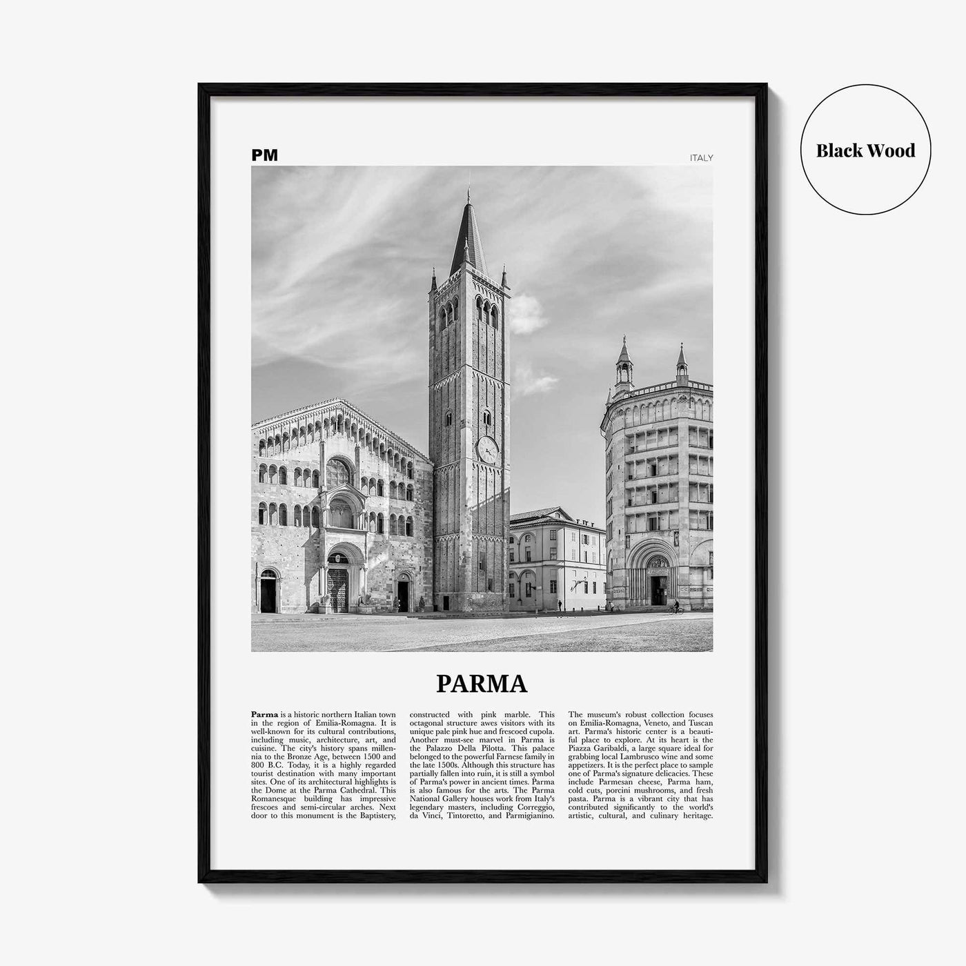 Parma Print Black and White, Parma Wall Art, Parma Poster, Parma Photo, Parma Map, Parma Wall Decor, Italy, Italia