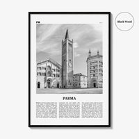 Parma Print Black and White, Parma Wall Art, Parma Poster, Parma Photo, Parma Map, Parma Wall Decor, Italy, Italia