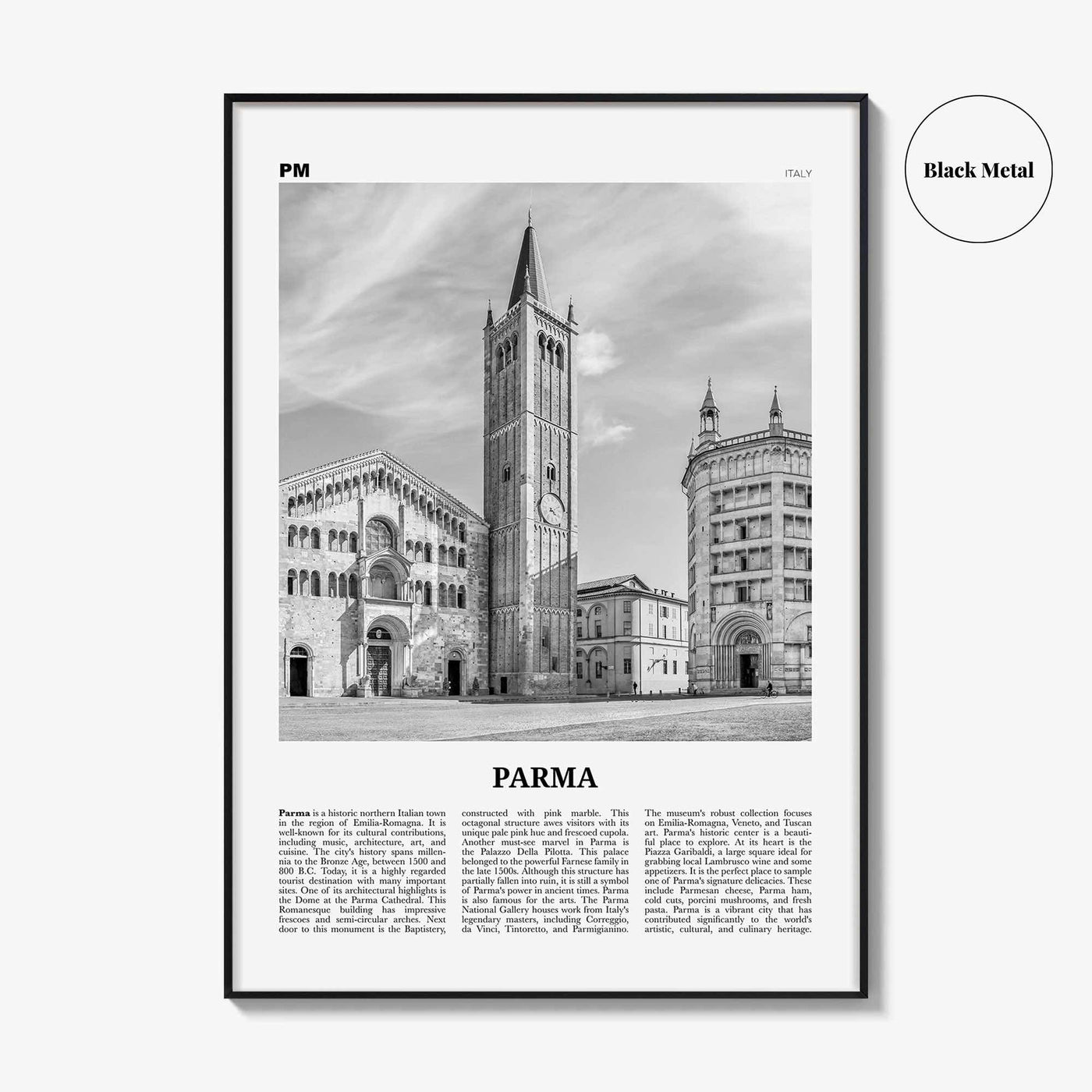 Parma Print Black and White, Parma Wall Art, Parma Poster, Parma Photo, Parma Map, Parma Wall Decor, Italy, Italia