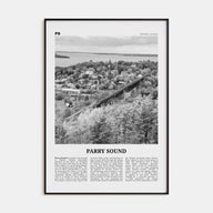Parry Sound Travel B&W Poster