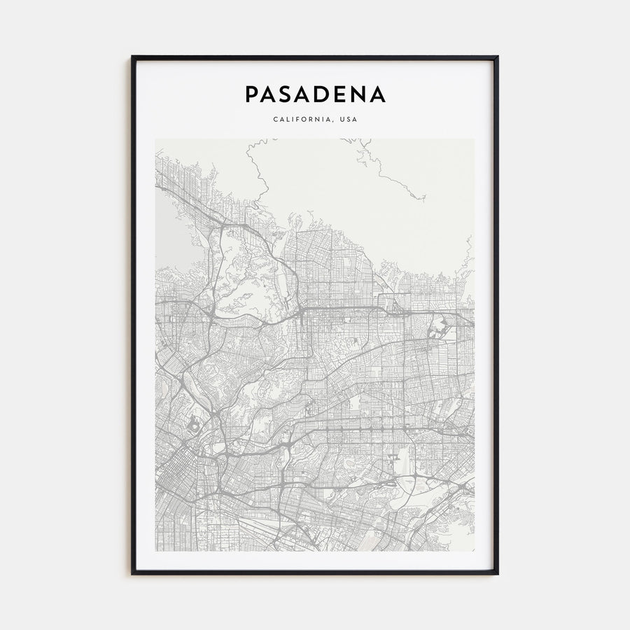 Pasadena Map Portrait Poster