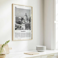 Pasadena Print Black and White, Pasadena Wall Art, Pasadena Poster, Pasadena Photo, Pasadena, California, USA, United States, North America