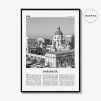 Pasadena Print Black and White, Pasadena Wall Art, Pasadena Poster, Pasadena Photo, Pasadena, California, USA, United States, North America