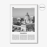 Pasadena Print Black and White, Pasadena Wall Art, Pasadena Poster, Pasadena Photo, Pasadena, California, USA, United States, North America