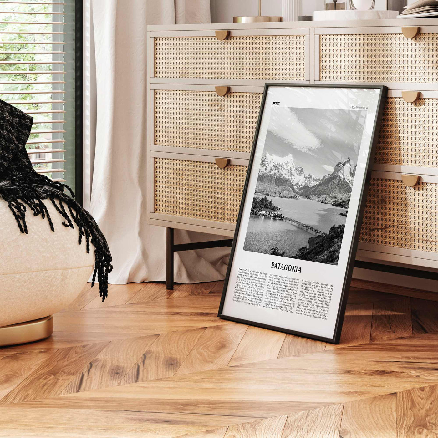 Patagonia Print Black and White, Patagonia Wall Art, Patagonia Poster, Patagonia Photo, Argentina, Chile, South America