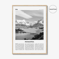 Patagonia Print Black and White, Patagonia Wall Art, Patagonia Poster, Patagonia Photo, Argentina, Chile, South America
