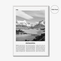 Patagonia Print Black and White, Patagonia Wall Art, Patagonia Poster, Patagonia Photo, Argentina, Chile, South America